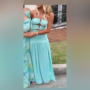 Line & Dot Adella Dress in Light Blue